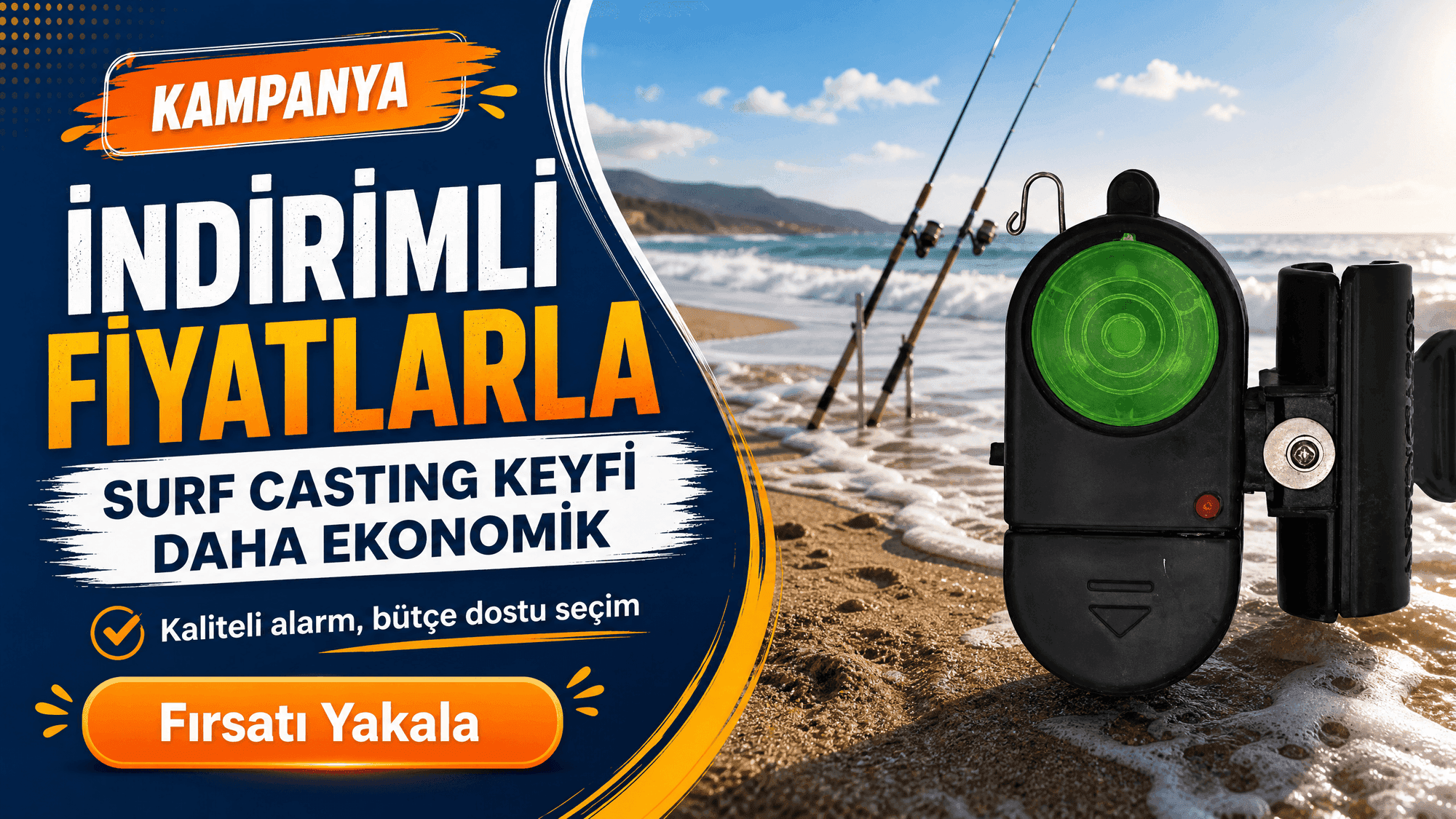 Surf Casting veEn Etkili Olta Yemi Seçimi ve Alarm secimi Kullanımı